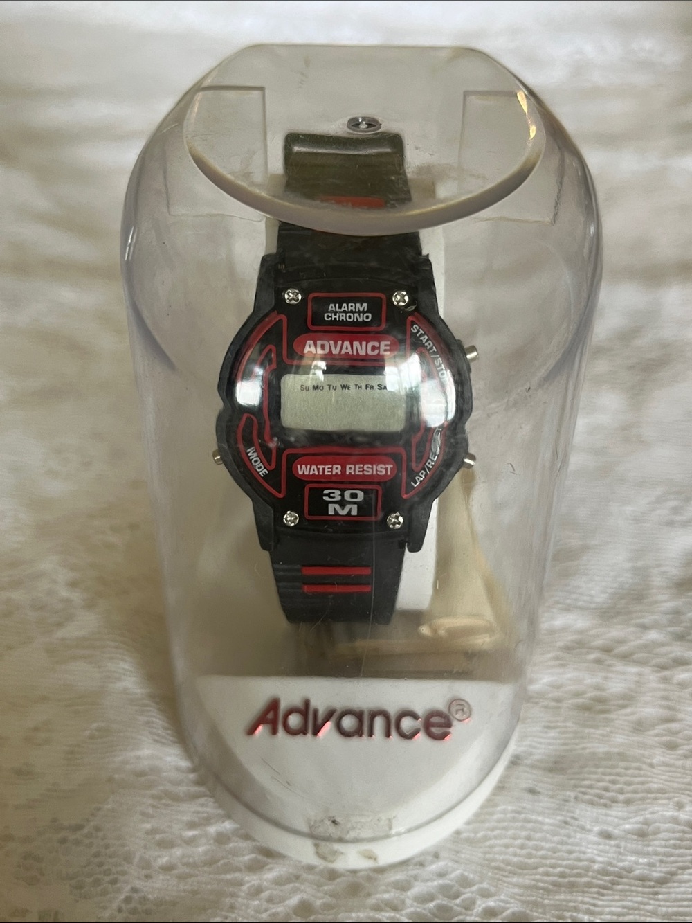 VTG Advance Digital Sport Watch - Black & Red